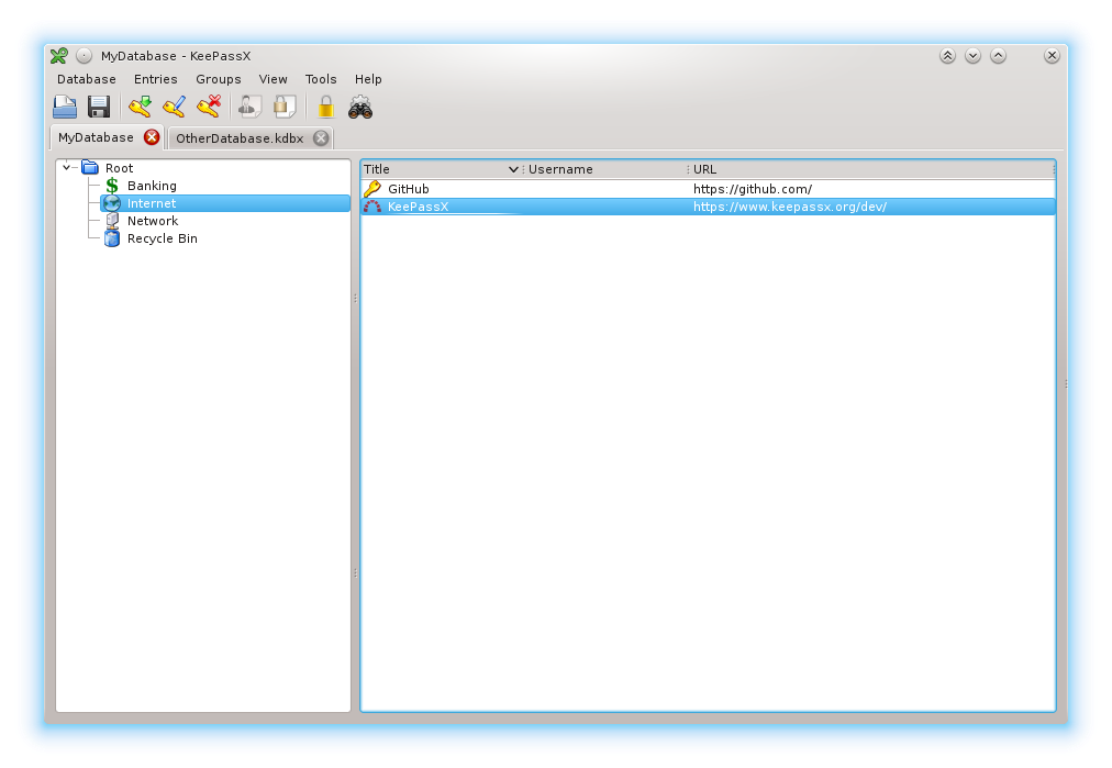 KeePassX Screenshot
